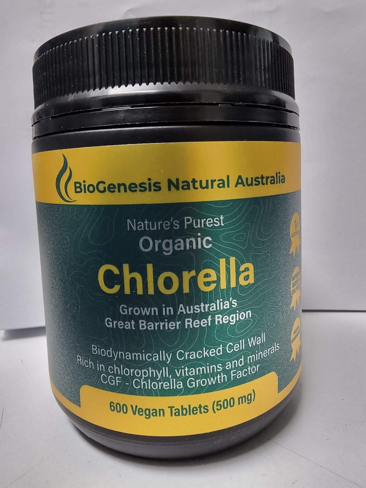 Tảo hữu cơ BioGenesis Natural Australia Nature's Purest Organic Chlorella 500mg