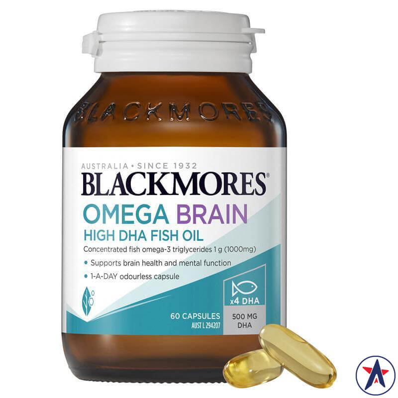 Viên bổ não Blackmores Omega Brain High DHA Fish Oil 60 viên | Chất lượng đảm bảo từ Úc