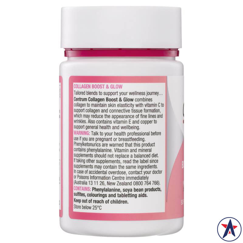 Viên bổ sung Collagen Centrum Collagen Boost & Glow 50 viên | Sản phẩm Úc chất lượng