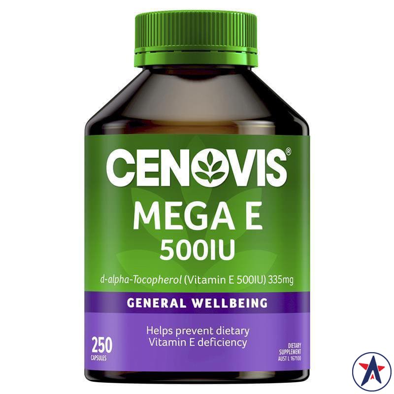 Viên bổ sung Vitamin E Cenovis Mega E 500IU 250 viên | Hàng xách tay Úc chính hãng