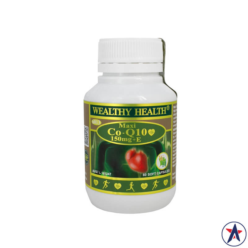 Viên bổ tim mạch Wealthy Health Maxi CoQ10 150mg + Vitamin E 60 viên | Thương hiệu Úc chính hãng