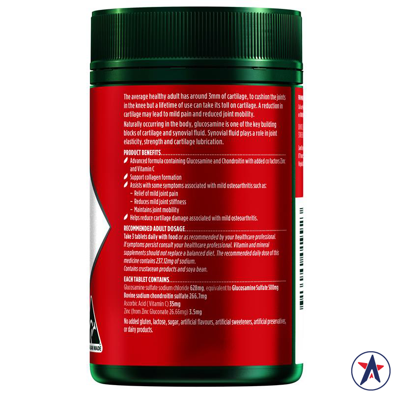 Viên bổ xương khớp Nature's Own Glucosamine Sulfate & Chondroitin Advanced for Joint Health 180 viên