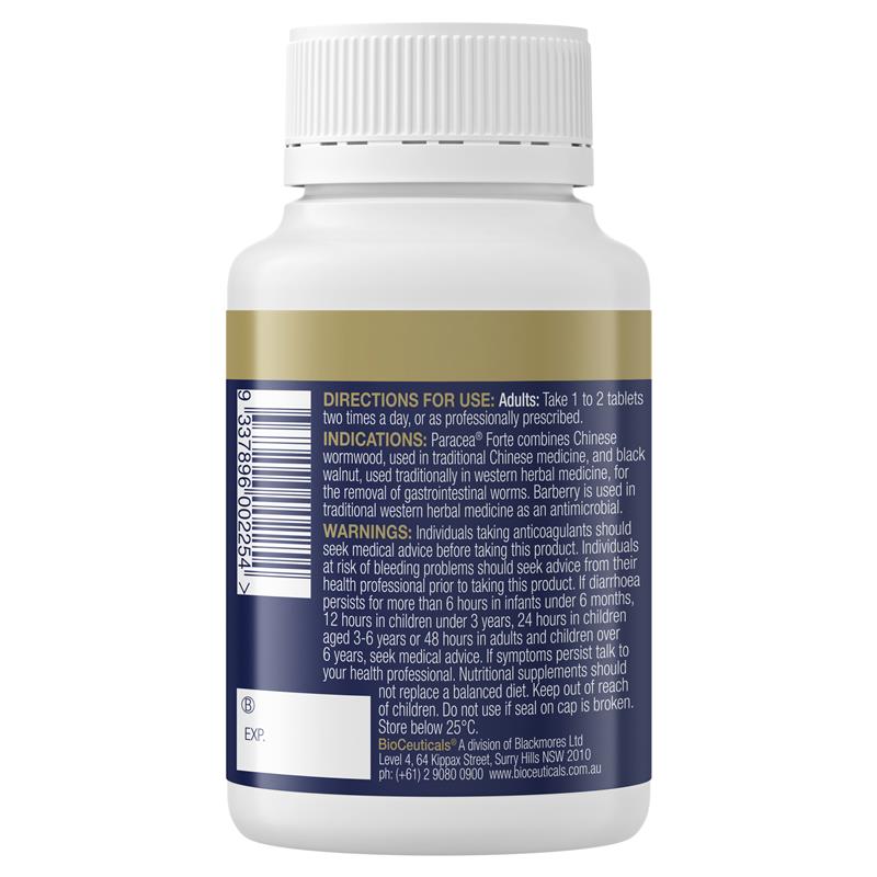 Viên chiết xuất gừng giảm co thắt bụng, đầy hơi BioCeuticals Paracea Forte 60 viên