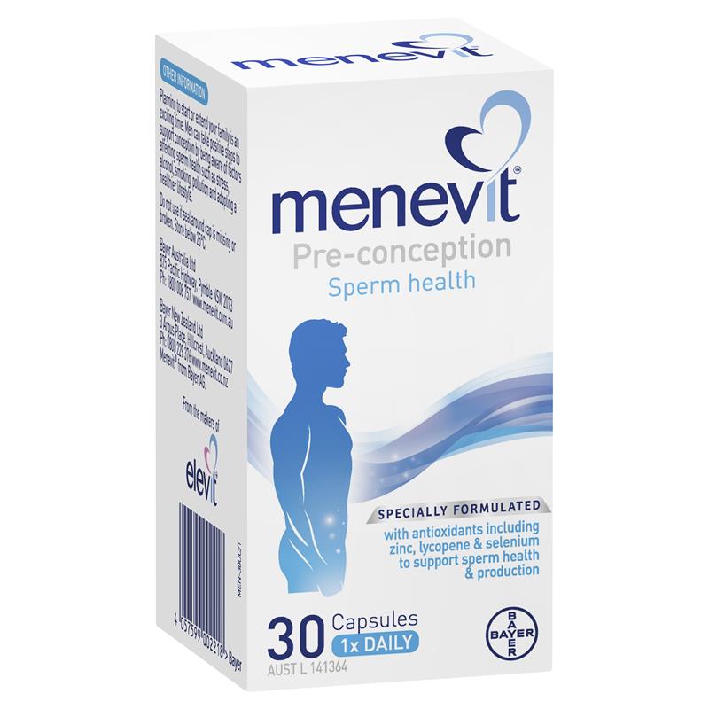 Menevit Úc Pre-Conception Sperm Health cho nam giới 30 viên | Sản phẩm Úc chính hãng