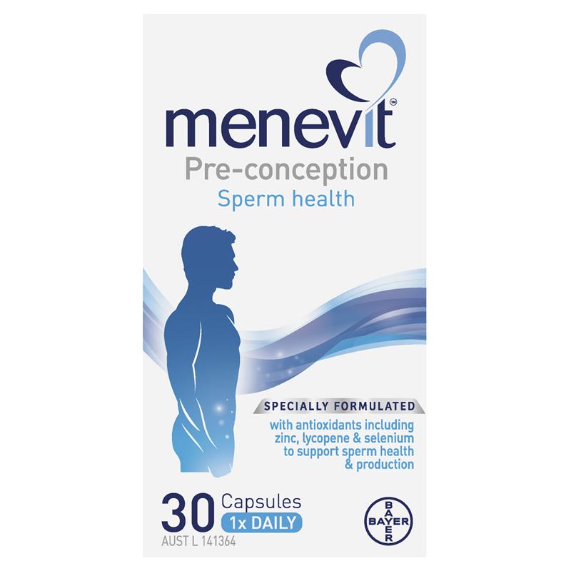 Menevit Úc Pre-Conception Sperm Health cho nam giới 30 viên | Hàng xách tay Úc