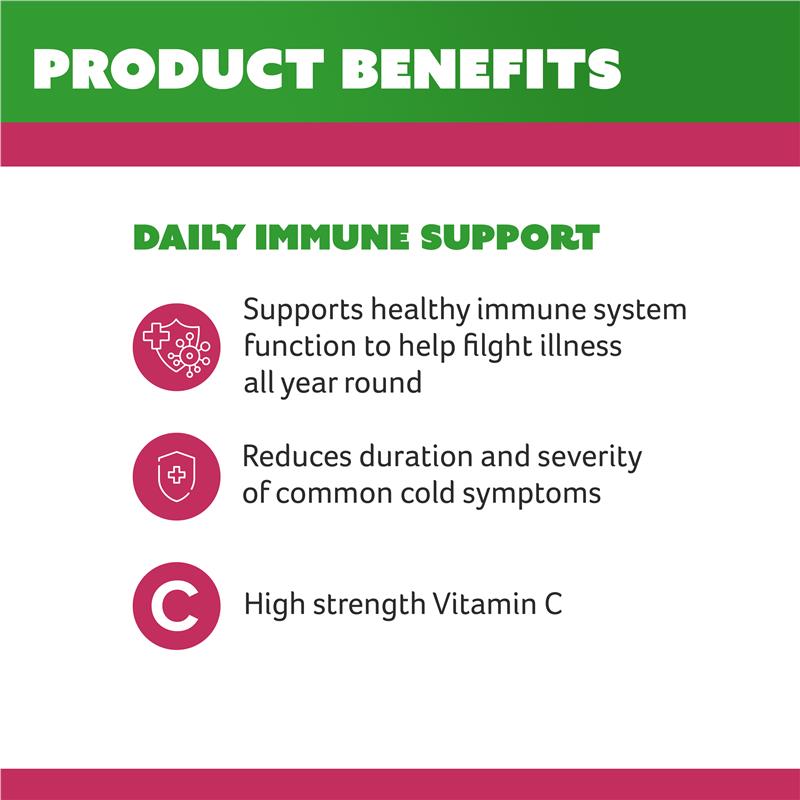 Viên nhai bổ sung Vitamin C vị dâu Cenovis Chewable Vitamin C 1000mg Berry