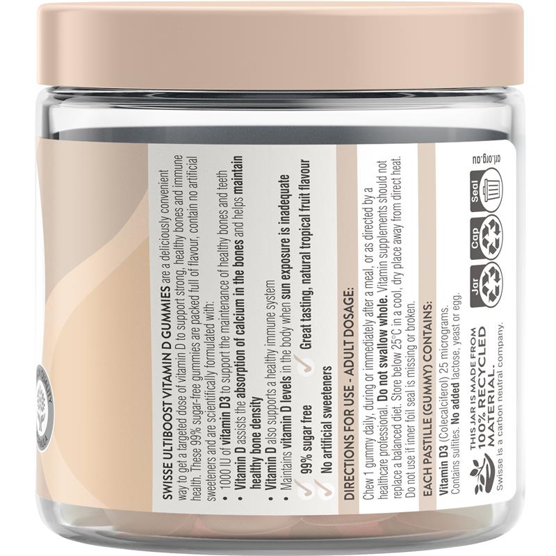 Swisse Vitamin D Gummies hỗ trợ xương & hệ miễn dịch 60 viên