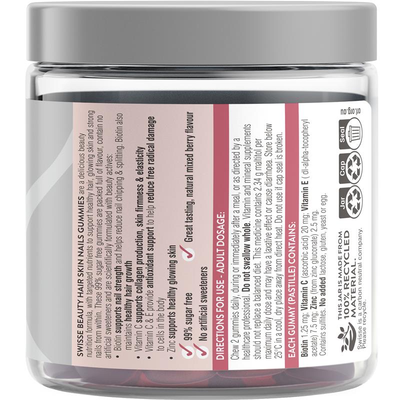 Swisse Beauty Hair Skin Nails Gummies đẹp da móng tóc 50 viên