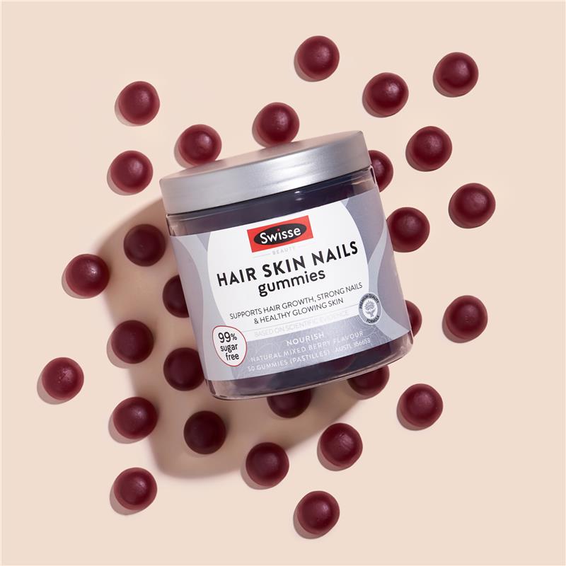 Swisse Beauty Hair Skin Nails Gummies đẹp da móng tóc 50 viên