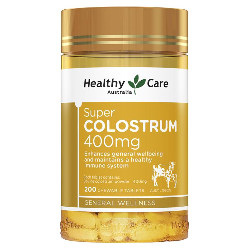Sữa non Úc dạng viên Healthy Care Super Colostrum 400mg 200 viên | Sản phẩm chất lượng từ Úc