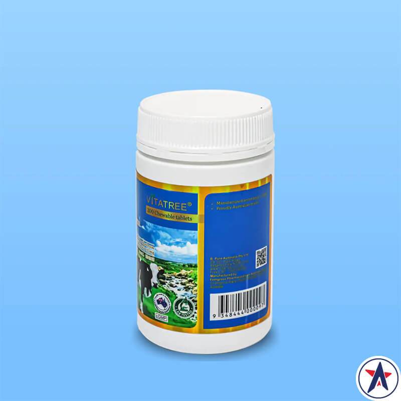 Viên sữa bò non Vitatree Colostrum 820mg 200 viên nhai