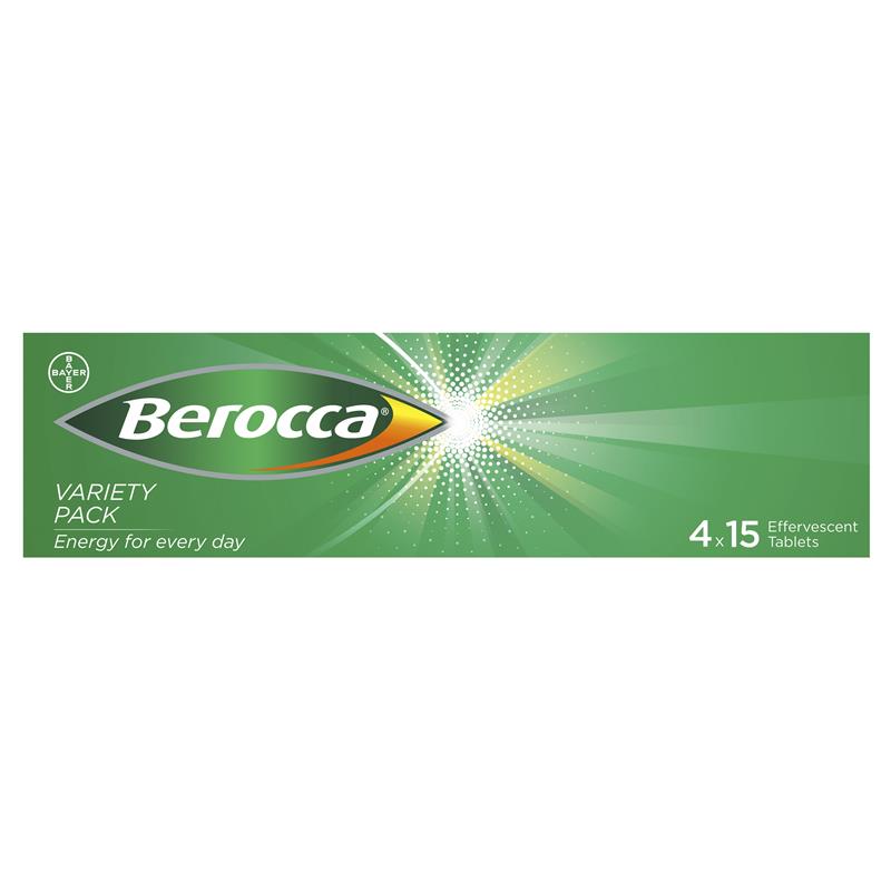 Viên sủi Berocca Úc 4 vị Berocca Variety Pack của Úc 60 viên | Chất lượng đảm bảo từ Úc