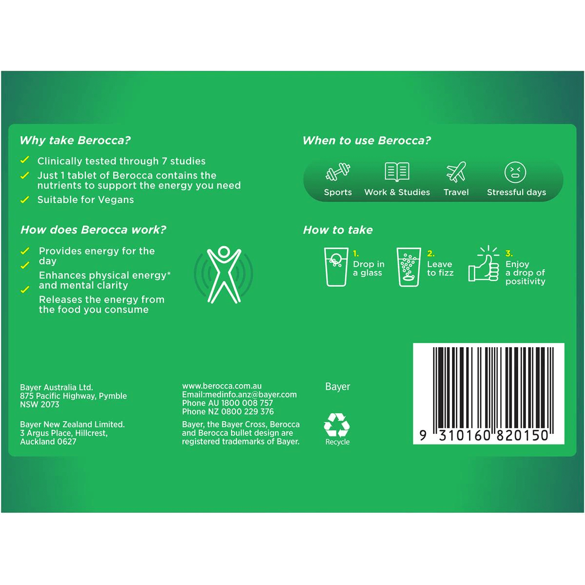 Viên sủi Berocca Original Berry Performance Effervescent