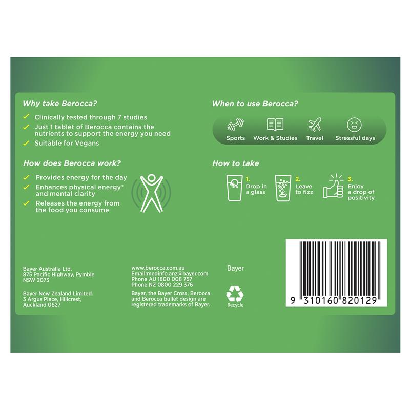 Viên sủi Berocca Úc Performance Orange Energy Vitamin 45 viên | Chất lượng đảm bảo từ Úc