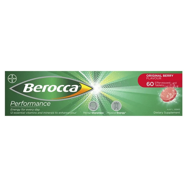 Viên sủi Berocca Úc Performance Original Berry Energy 60 viên | Chất lượng đảm bảo từ Úc