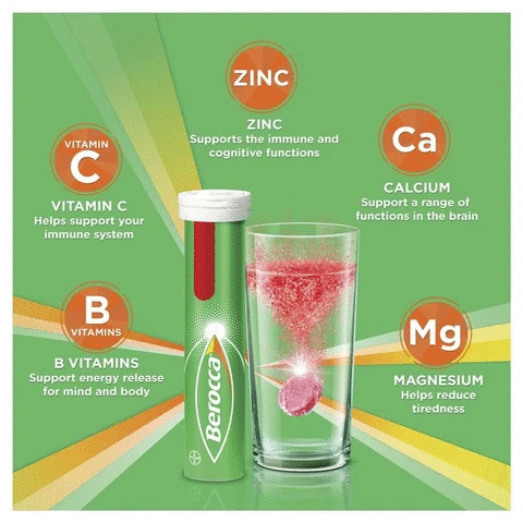 Viên sủi Berocca Úc Performance Original Berry Energy 60 viên | Sản phẩm chính hãng Úc