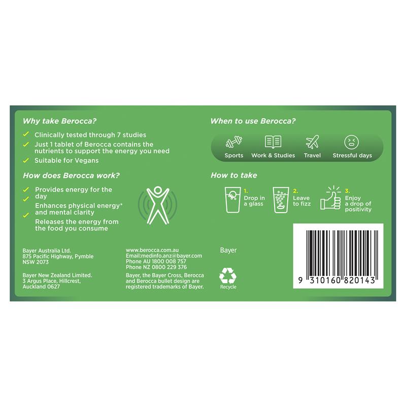 Viên sủi Berocca Original Berry Performance Effervescent 30 viên | Hàng xách tay Úc chính hãng