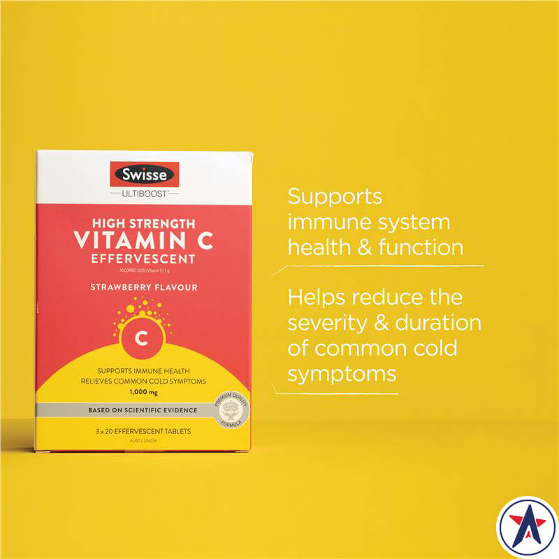 Viên sủi Vitamin C liều cao Swisse High Strength Effervescent
