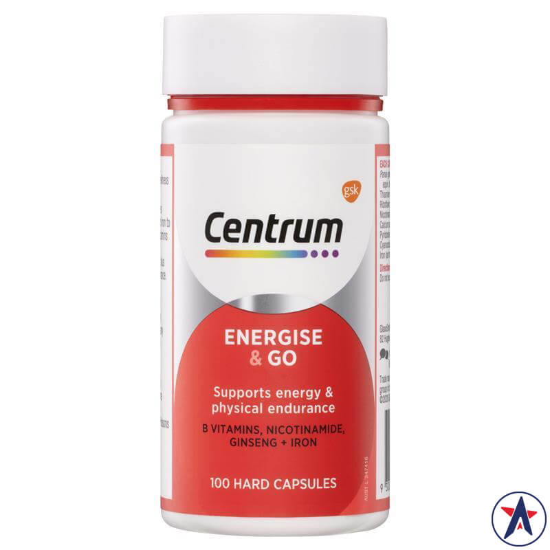 Viên tăng năng lượng và sức bền Centrum Energise & Go 100 viên | Sản phẩm chất lượng từ Úc
