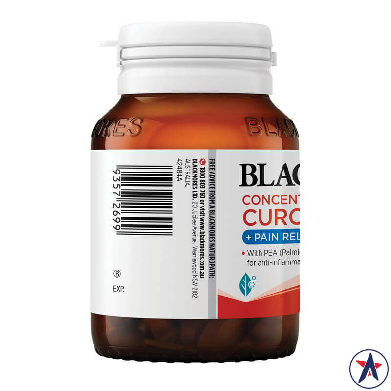 Viên uống tinh chất nghệ giảm đau Blackmores Concentrated Curcumin + Pain Relief 40 viên