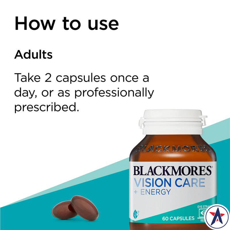 Viên uống bổ mắt Blackmores Vision Care + Energy 60 viên