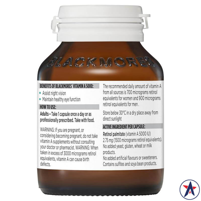 Viên uống bổ mắt Blackmores Vitamin A 5000IU Eye Care 150 viên