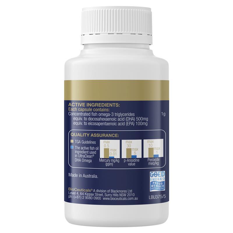 Viên uống bổ não BioCeuticals UltraClean DHA Omega 60 viên