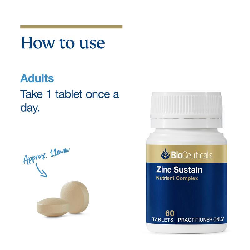 Viên uống bổ sung kẽm BioCeuticals Zinc Sustain