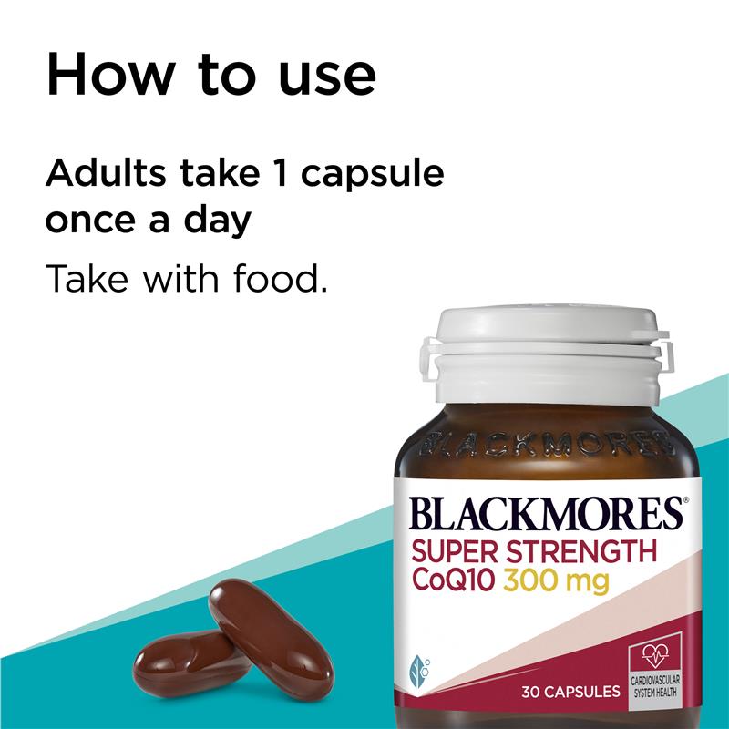 Coenzyme Q10 Blackmores Super Strength CoQ10 300mg bổ tim 30 viên | Chất lượng đảm bảo từ Úc