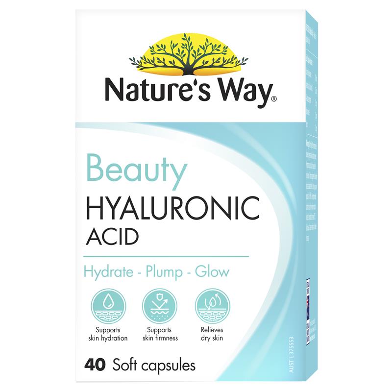 Viên uống cấp nước Nature’s Way Hyaluronic Acid của Úc 40 viên | Sản phẩm Úc chính hãng