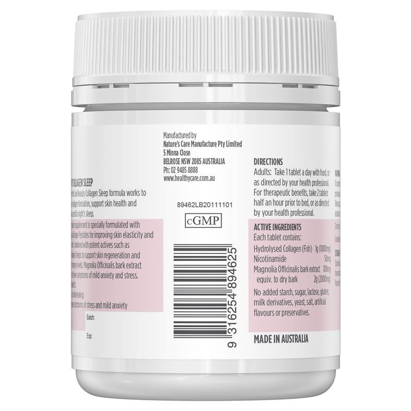Viên uống Healthy Care Beauty Collagen Sleep của Úc 60 viên | Nhập khẩu chính hãng từ Úc