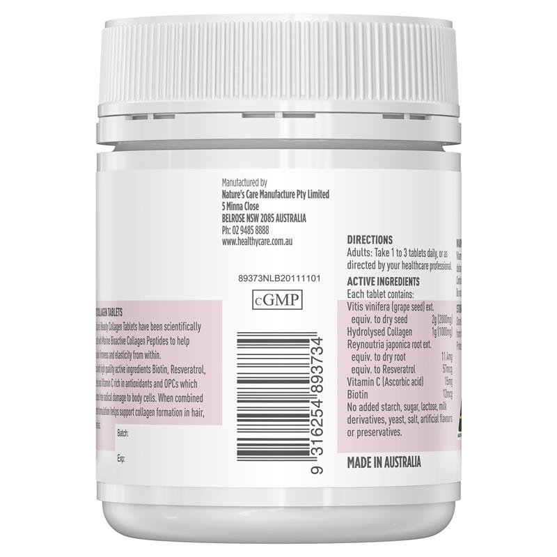 Viên uống Collagen Healthy Care Beauty Collagen 60 viên | Chất lượng đảm bảo từ Úc