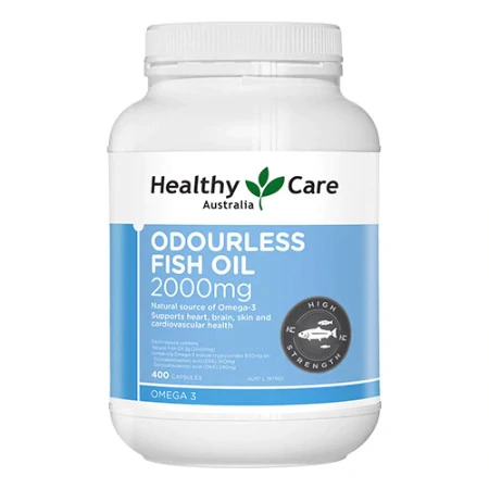 Dầu cá không mùi Healthy Care Odourless Fish Oil 2000mg 400 viên | Mua hàng Úc tại Ausmart
