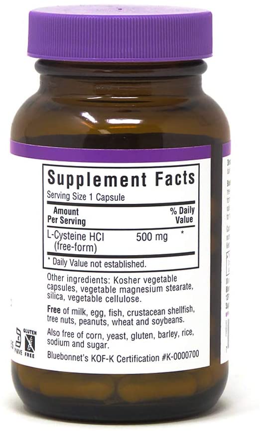 L-Cystine 500mg Bluebonnet đẹp da móng tóc 60 viên | Mua sắm hàng Úc tại Ausmart
