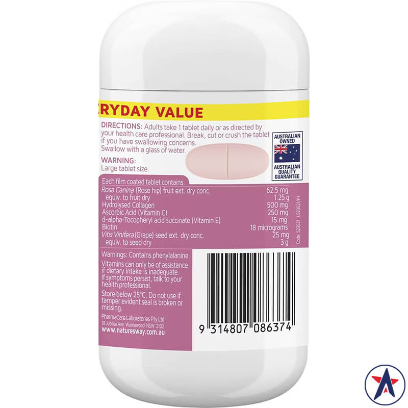 Viên uống đẹp da móng tóc Nature's Way Hair Skin & Nails 30 viên