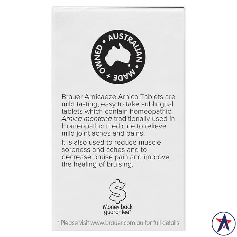 Viên uống giảm đau cơ Brauer ArnicaEze Arnica 60 viên