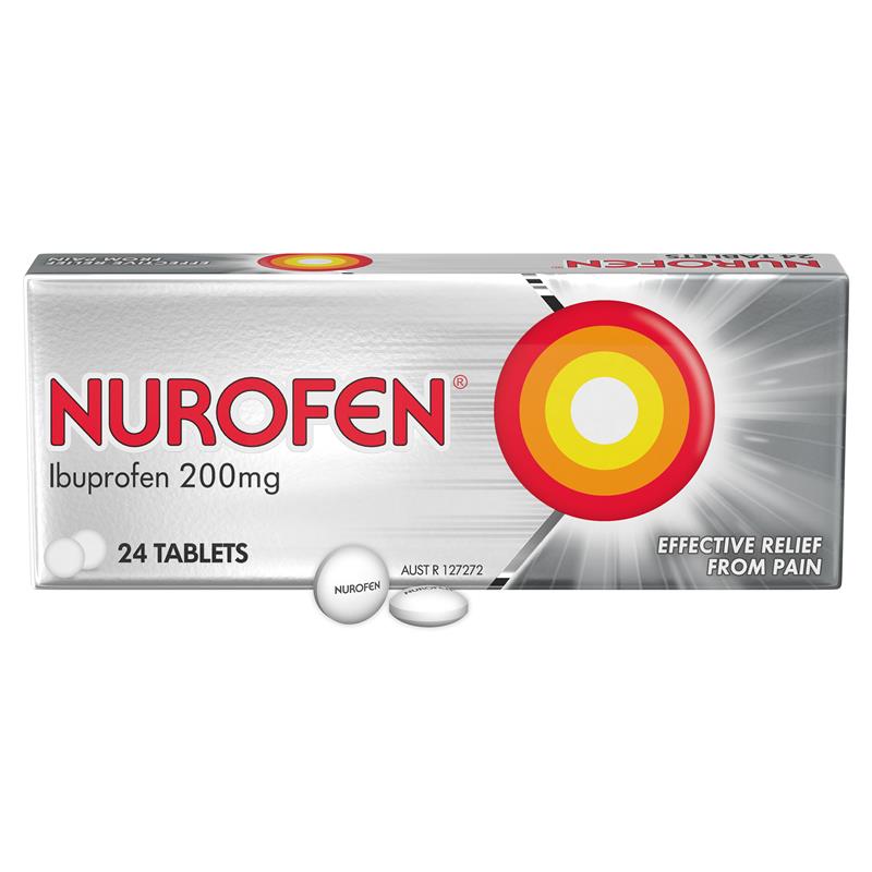 Viên uống giảm đau Nurofen Ibuprofen Pain Relief Tablets 200mg 24 viên
