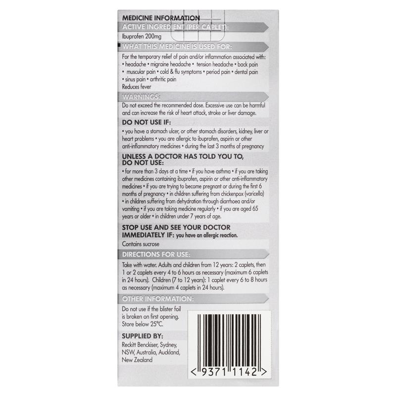 Viên uống giảm đau Nurofen Ibuprofen Pain Relief Tablets 200mg 24 viên