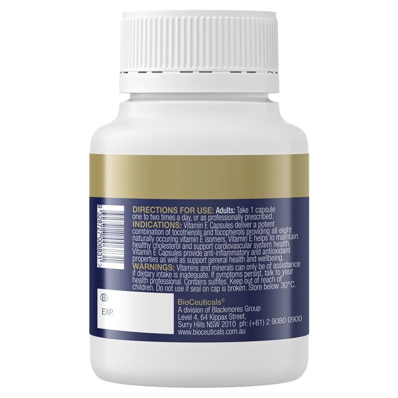 Viên uống giảm mỡ máu & cholesterol BioCeuticals Vitamin E 60 viên