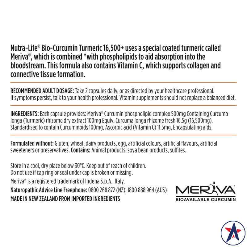 Viên uống giảm viêm khớp nhẹ Nutra-Life Bio-Curcumin 16500+