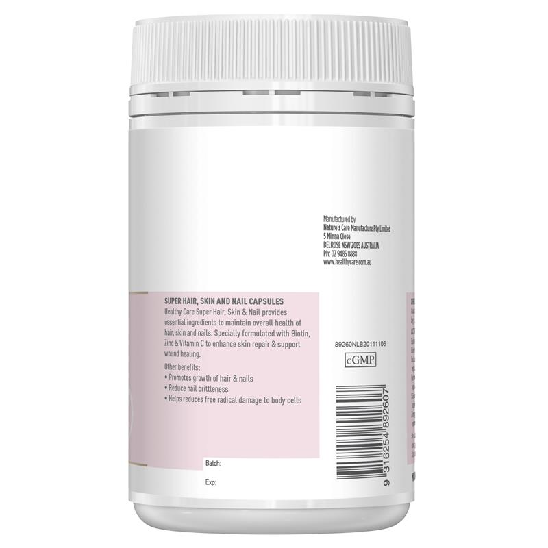 Healthy Care Super Hair Skin & Nail giúp đẹp da móng tóc 100 viên