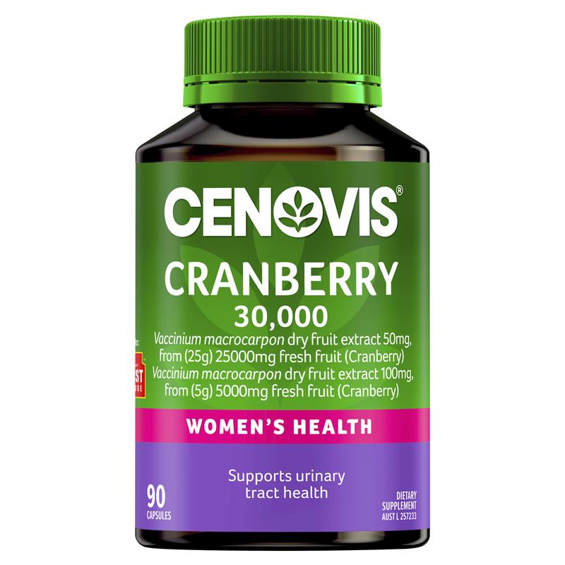 Viên uống hỗ trợ đường tiết niệu Cenovis Cranberry 30,000mg for Women's Health