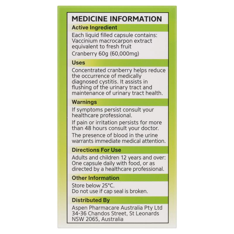 Viên uống hỗ trợ đường tiết niệu Ural High Strength Cranberry 60000mg