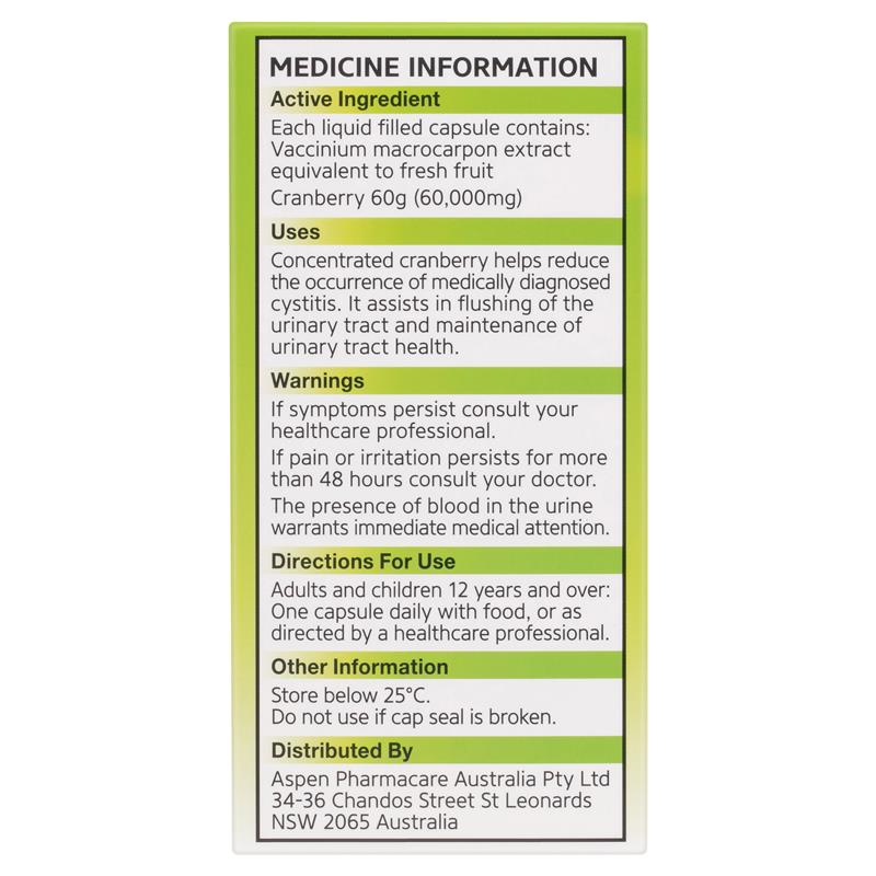 Viên uống hỗ trợ đường tiết niệu Ural High Strength Cranberry 60000mg