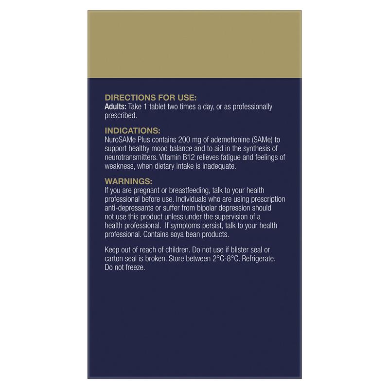 Viên uống hỗ trợ gan & cân bằng tâm trạng BioCeuticals NuroSAMe Plus 60 viên