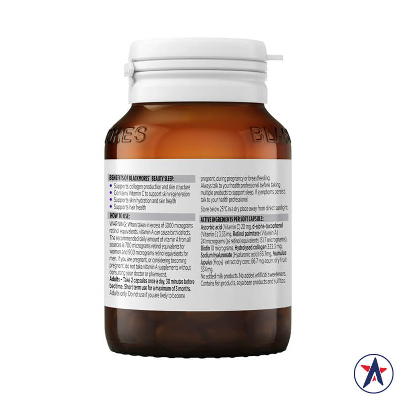 Viên uống hỗ trợ giấc ngủ & làm đẹp da tóc Blackmores Beauty Sleep