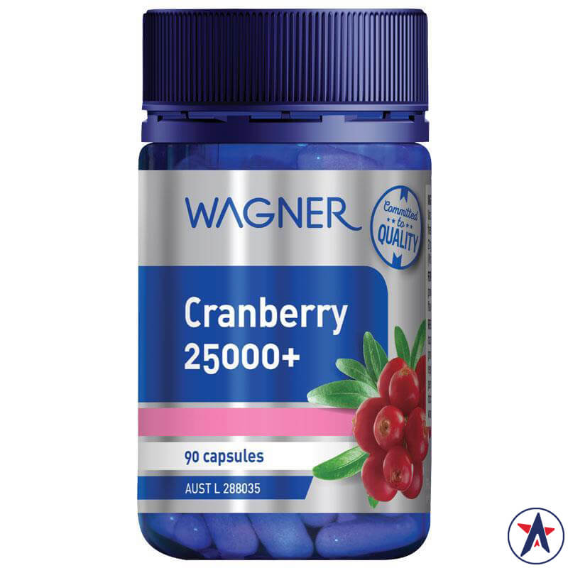 Viên uống hỗ trợ sức khoẻ đường tiết niệu Wagner Cranberry 25000+ 90 viên | Sản phẩm Úc chất lượng