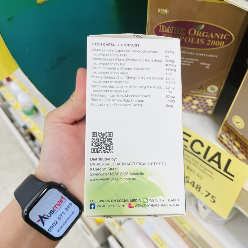 Viên uống hỗ trợ điều trị Gout Wealthy Health Super Urinary Gout Support của Úc 100 viên