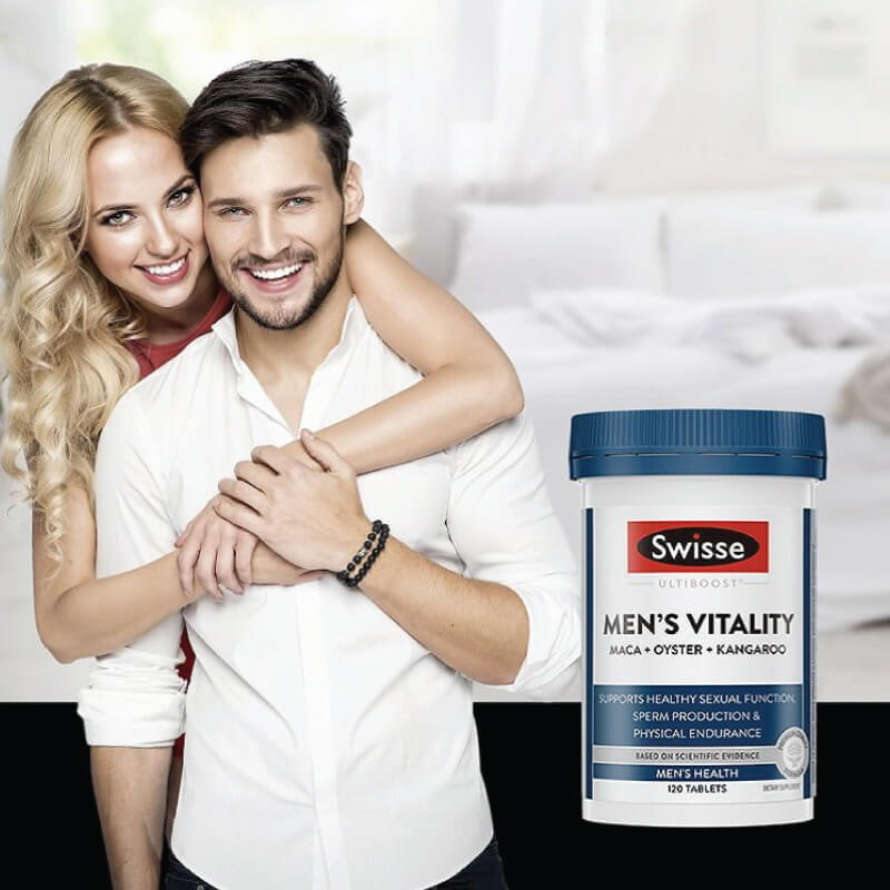 Viên uống tăng cường sinh lý Nam Swisse Ultiboost Men's Vitality Maca + Oyster + Kangaroo 120 viên