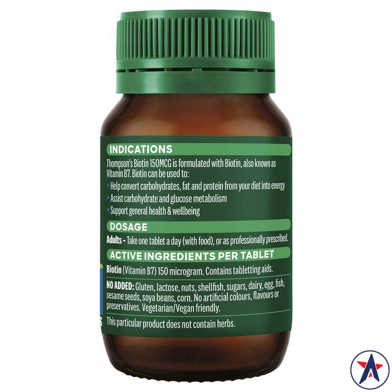 Viên uống Thompson's Biotin 150mcg 100 viên
